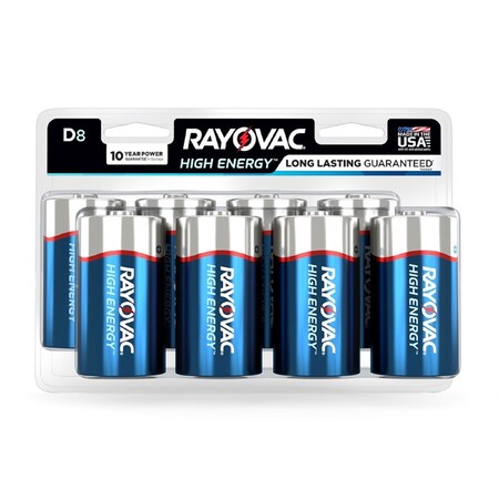 Rayovac BATTERY ALKALINE D 8PK 813-8LK